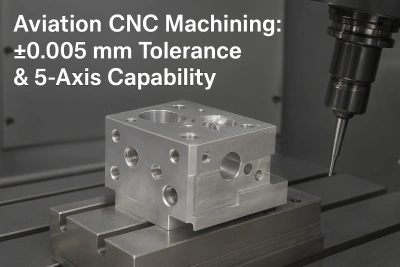Precision Aerospace CNC Machining ± 0.005 hli kam rau ua